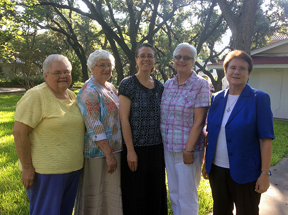 Sister Philippa joined the Union: US Province leadership team recently. The new team consists of, from left,  Francine Janousek, Joan O’Sullivan, Shawna Foley, Katherine Fennell and Philippa Wall. Welcome to leadership, Philippa!