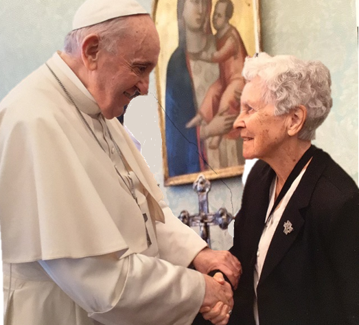 Sister Noreen with Pope Francis